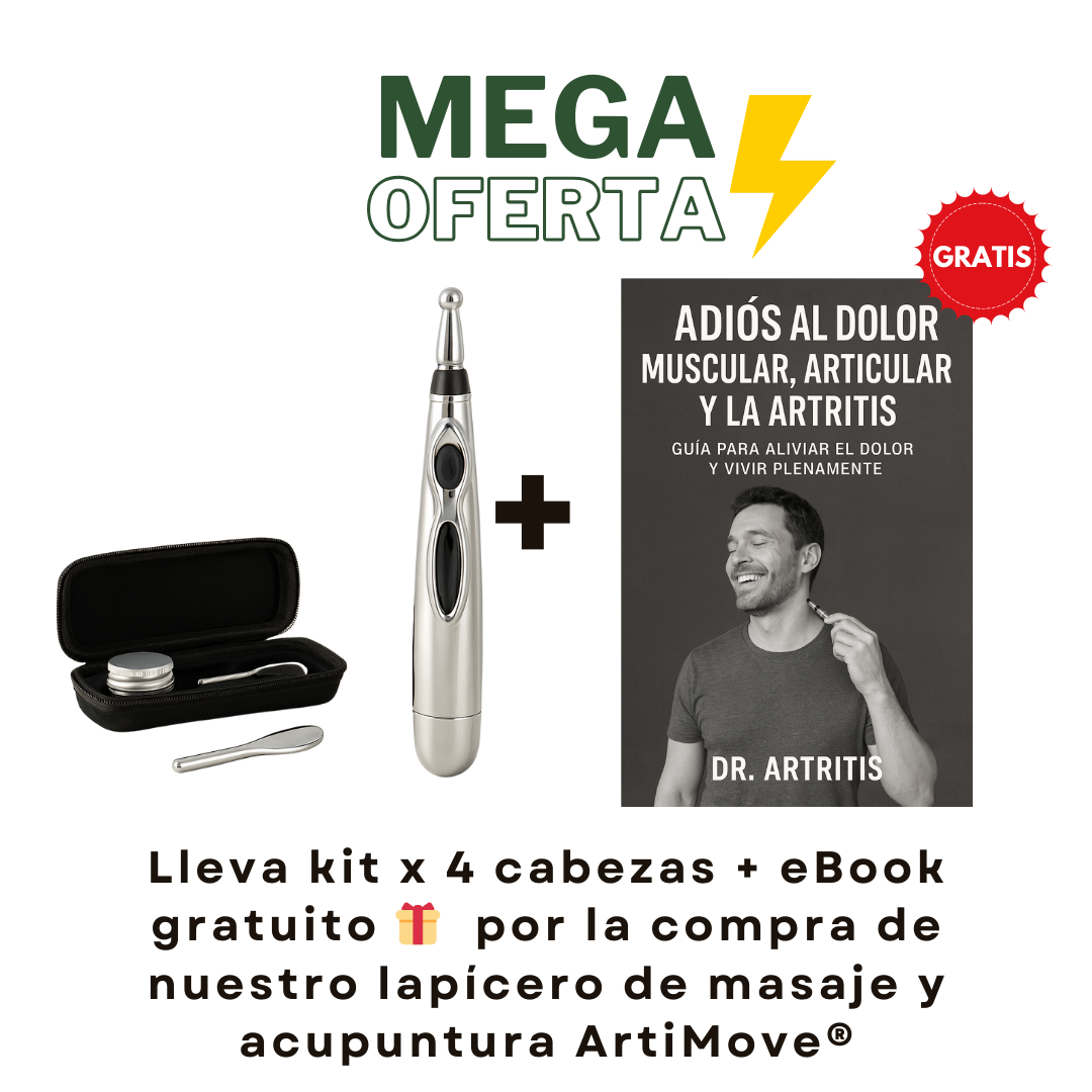 Lapicero de masaje y acupuntura ArtiMove® - alivio de artritis (40% OFF + Kit + eBook GRATIS 🎁)