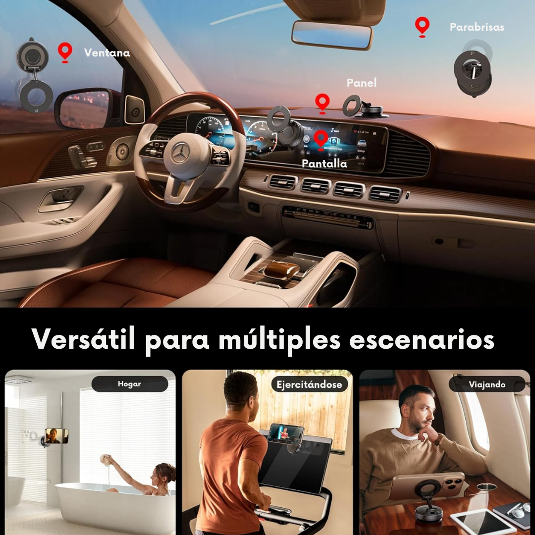 Soporte magnético para teléfono con succión al vacío VACUFLEX 360®