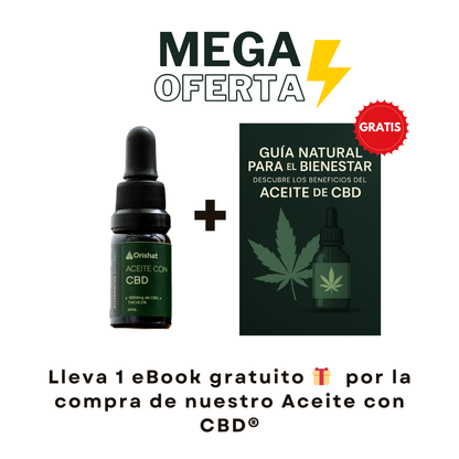 ACEITE DE CANNABIS ESPECTRO COMPLETO 10mL CBD 1000 mg (10%) + EBOOK GRATIS 🎁
